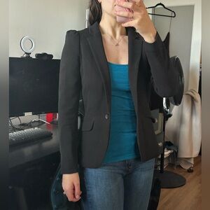 H&M Black Tailored Blazer with Single Button